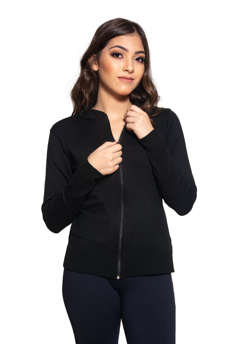 jaqueta feminina com ziper
