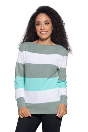 Blusa Decote Canoa Listras - REF. 858 Blusa Decote Canoa Listras - REF. 858