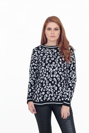 Blusa Onça Angorá - REF. 591 Blusa Onça Angorá - REF. 591