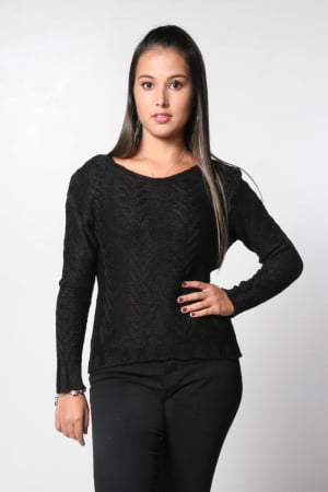 Blusa Trança Canoa Mullet Flamê - REF. 447 Blusa Trança Canoa Mullet Flamê - REF. 447