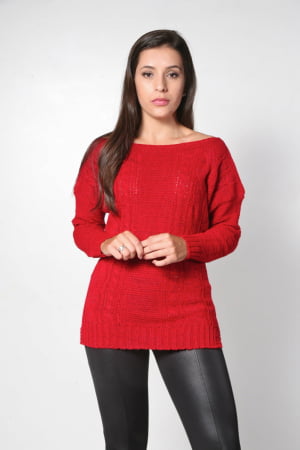 Blusa Decote Canoa Tranças Lateral - REF. 536 Blusa Decote Canoa Tranças Lateral - REF. 536