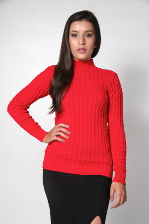 Blusa Trancinha Gola Alta - REF. 421 Blusa Trancinha Gola Alta - REF. 421
