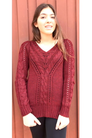 Blusa Decote V Tranças - REF. 228 Blusa Decote V Tranças - REF. 228