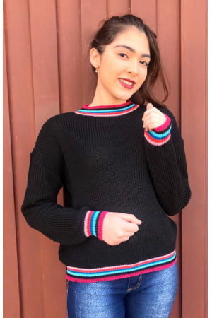 Blusa Fang Listras Gola - REF. 991 Blusa Fang Listras Gola - REF. 991