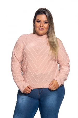 Blusa Gola Redonda Relevo Bolinhas PS - REF. 643 Blusa Gola Redonda Relevo Bolinhas PS - REF. 643