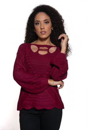 Blusa Manga Solta Detalhe Frente - REF. 126 Blusa Manga Solta Detalhe Frente - REF. 126
