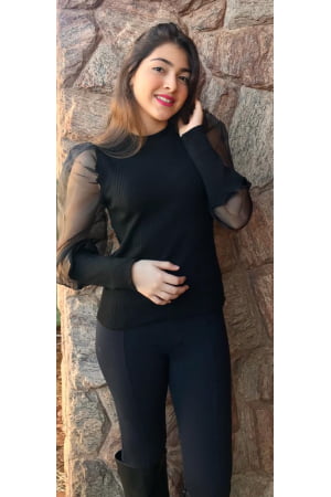 Blusa Manga Tule - REF. 169 Blusa Manga Tule - REF. 169
