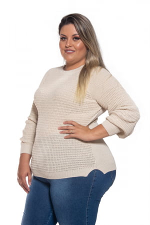 Blusa Meia Manga Ponto Pipoca - REF. 145 Blusa Meia Manga Ponto Pipoca - REF. 145