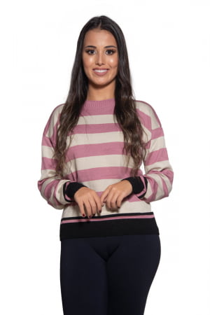Blusa Modal Listrada - REF. 948 Blusa Modal Listrada - REF. 948