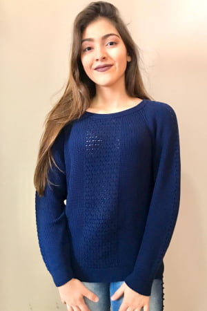Blusa Modal Rendada - REF. 176 Blusa Modal Rendada - REF. 176