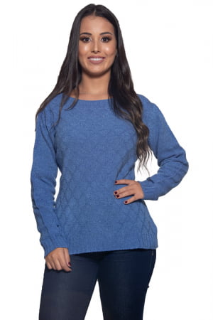 Blusa Mousse Decote Canoa Colmeia - REF. 966 Blusa Mousse Decote Canoa Colmeia - REF. 966