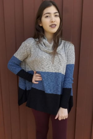 Blusa Mousse Listras Gola - REF. 246 Blusa Mousse Listras Gola - REF. 246