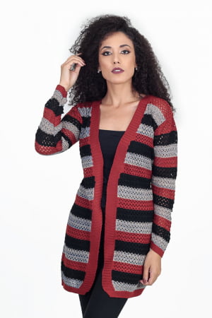 Cardigan Listrado - REF. 377 Cardigan Listrado - REF. 377