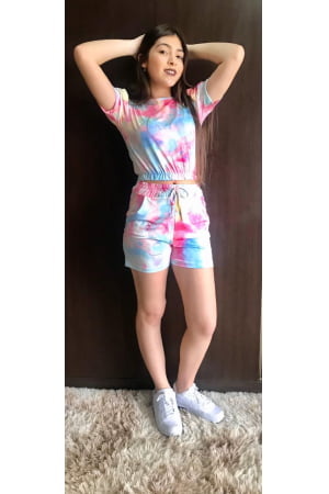 Conjunto Candy Colors Croped + Shorts - REF. 280 Conjunto Candy Colors Croped + Shorts - REF. 280