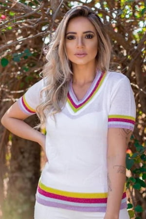 BLUSA GOLA V E LUREX - REF. 2053 BLUSA GOLA V E LUREX - REF. 2053