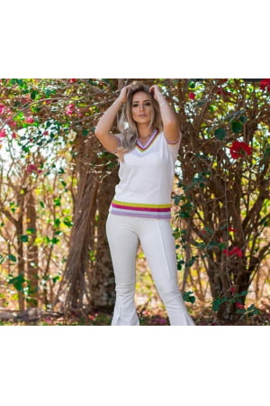 BLUSA GOLA V E LUREX - REF. 2053 BLUSA GOLA V E LUREX - REF. 2053