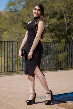 VESTIDO CANELADO - REF. 2028 VESTIDO CANELADO - REF. 2028